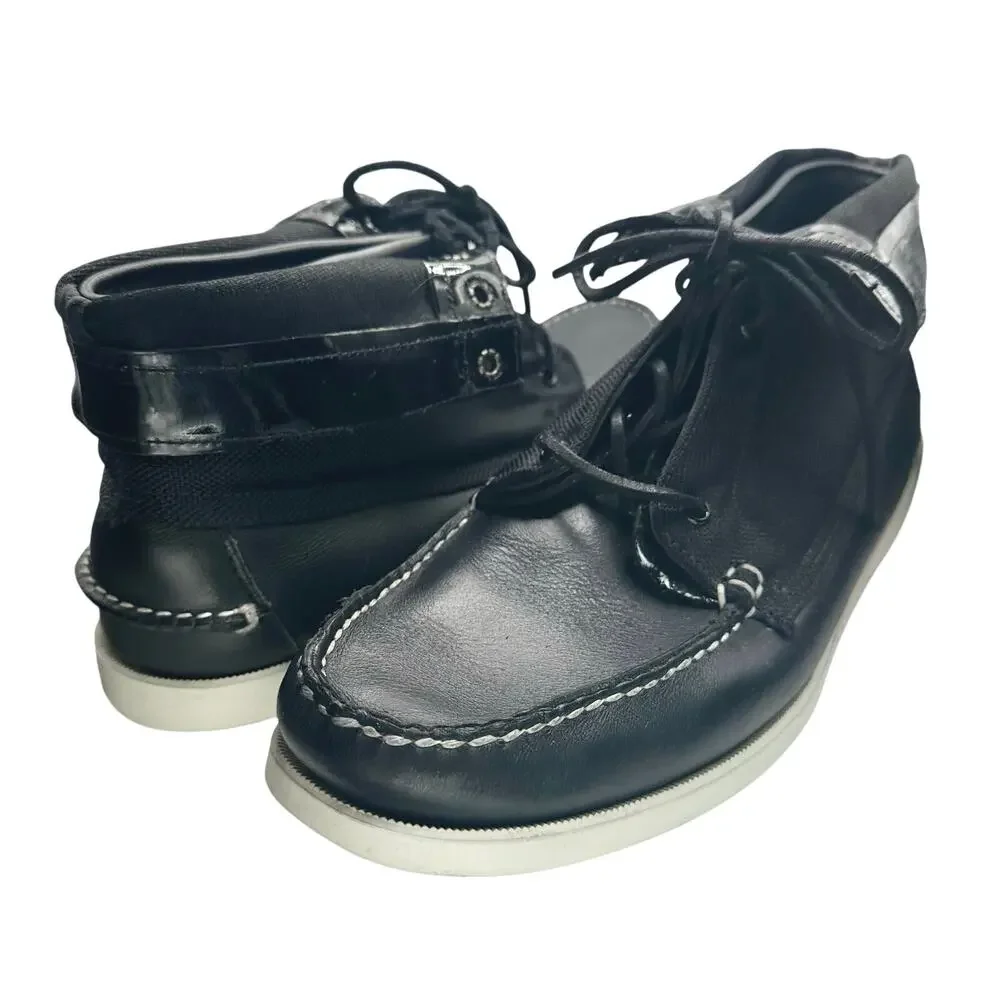 Sebago x Vane | Men | Docksides Leather Nylon Convertible Boat Shoes | Size 13 M